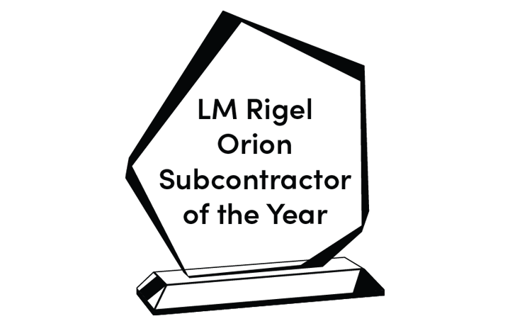 LM Rigel Orion Subcontractor of the year